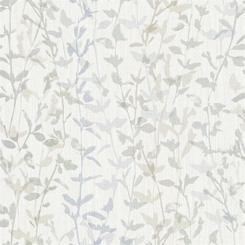 Scott Living Thea Grey Floral Trail Non Woven Unpasted Wallpaper