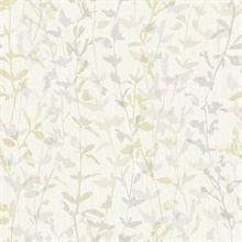 Scott Living Thea Light Grey Floral Trail Non Woven Unpasted Wallpaper