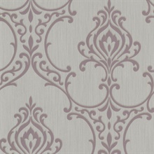 Scott Mauve Nouveau Damask Wallpaper