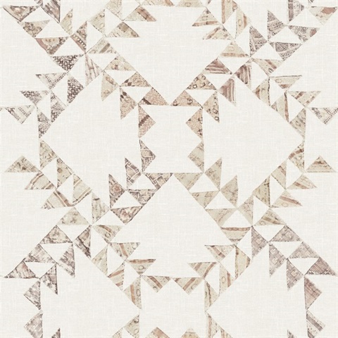 Scrap Quilt Brown Southwest Wallpaper