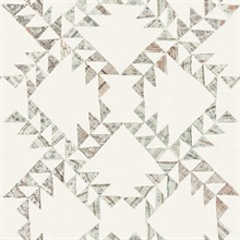 Scrap Quilt Light Brown Southwest Wallpaper