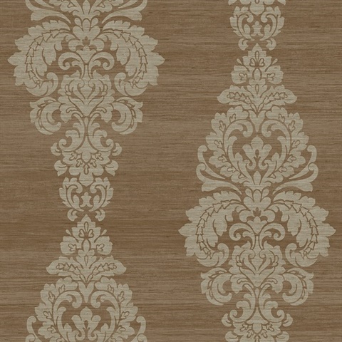 Scroll Damask Striped