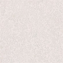 Sculpted Floral Aqua Relief Wallpaper