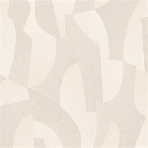 Sculpted Motion Beige Wallpaper