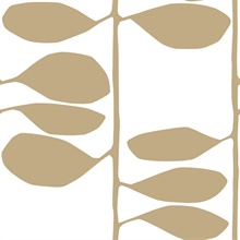 Sculpted Vines Gold Wallpaper