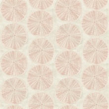 Sea Biscuit Peach Sand Dollar Trellis Wallpaper