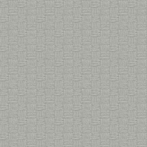 Seagrass Weave 54 French Grey Commercial Wallpaper