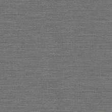 Seaside Faux Sisal Slate Grey Peel and Stick Wallpaper