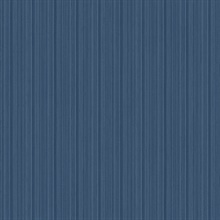 Sebasco Denim Vertical Pinstripe Textured Wallpaper