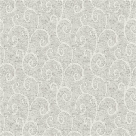 Sedona Scroll 54 Mortar Commercial Wallpaper