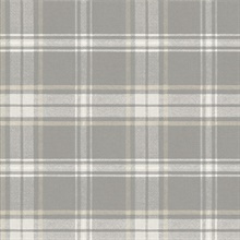 Sennehill Plaid Daydream Grey Peel and Stick Wallpaper