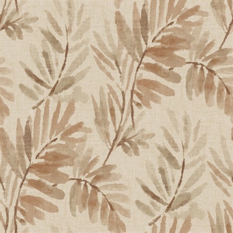 Serenade Blush Ferns Wallpaper