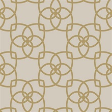 Grey & Gold Serendipity Geometric Intersecting Links