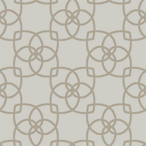 Taupe & Gold Serendipity Geometric Intersecting Links