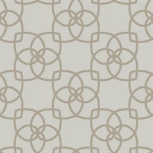 Taupe &amp; Gold Serendipity Geometric Intersecting Links