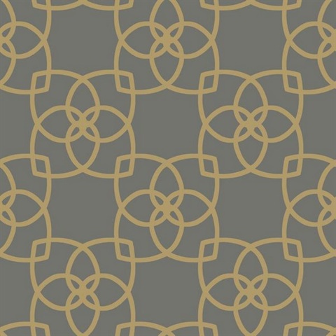 Pewter & Gold Serendipity Geometric Intersecting Links