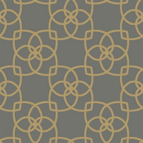 Pewter & Gold Serendipity Geometric Intersecting Links