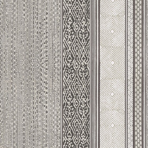 Setif Brown Stripe Wallpaper