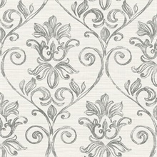 Seward Dalmatian Textile String Damask Wallpaper