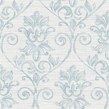 Seward Mineral Textile String Damask Wallpaper