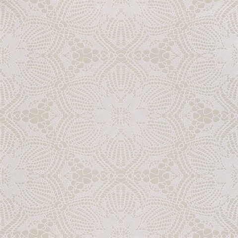 Seychelles Champagne Medallion Wallpaper
