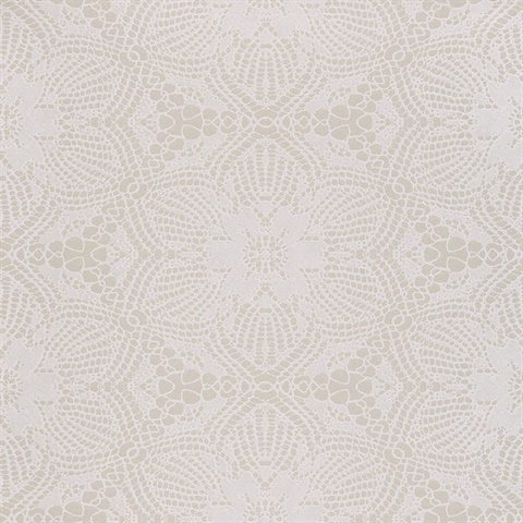 Seychelles Champagne Medallion Wallpaper