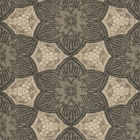 Seychelles Chocolate Medallion Wallpaper