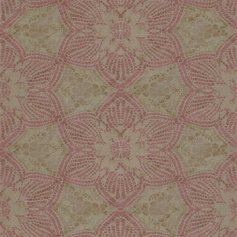 Seychelles Mauve Medallion Wallpaper