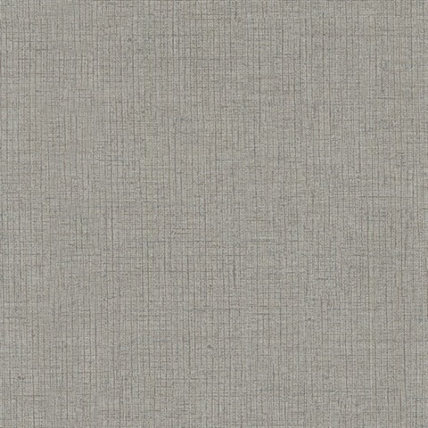 Shale Rugged Crosshatch Woven Linen Wallpaper