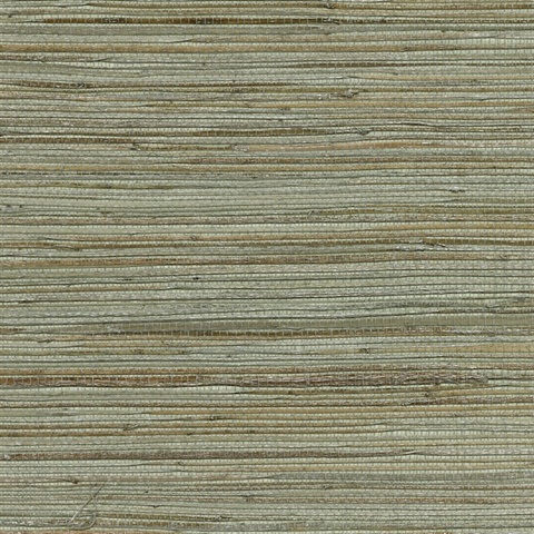 Shandong Sea Green Grasscloth Wallpaper