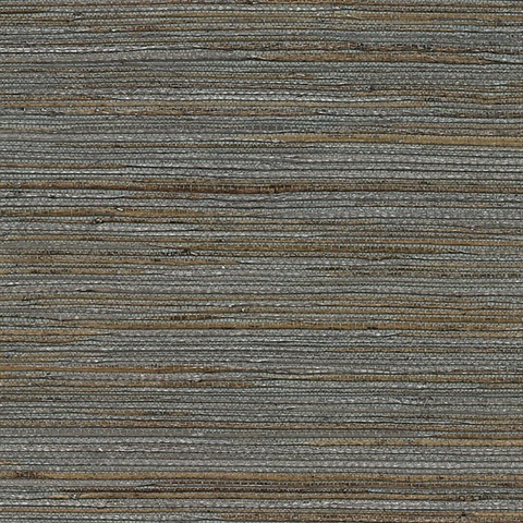 Shandong Slate Blue Ramie Grasscloth Wallpaper