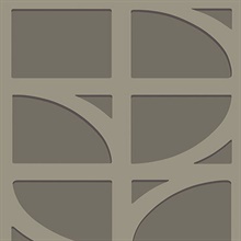 Shapes Dark Grey Curved Trellis Wallpaper