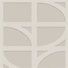 Shapes Silver Curved Trellis Wallpaper