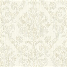 Ornate Fanned Damask Wallpaper in Red IM71001 from Wallquest