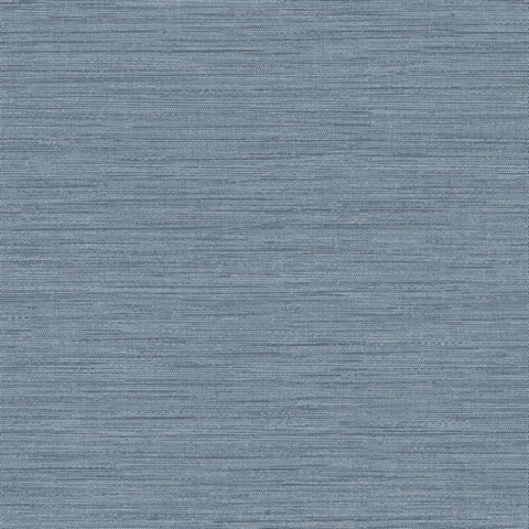 Sheehan Denim Faux Grasscloth Wallpaper