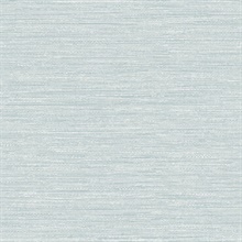 Sheehan Light Blue Faux Grasscloth Wallpaper