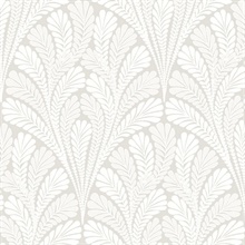 Neutral Shell Damask Wallpaper