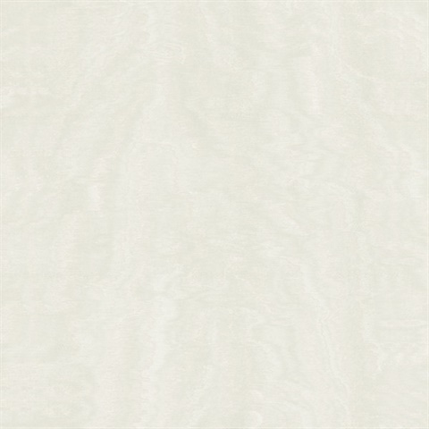 Shimmering Moire White Textured Wallpaper