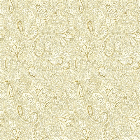 Shimmering Paisley Wallpaper