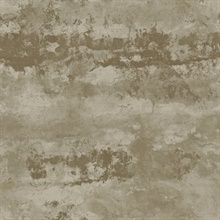 Bronze Brown Shimmering Weathered Stucco Wallpaper