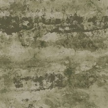 Dark Green Shimmering Weathered Stucco Wallpaper