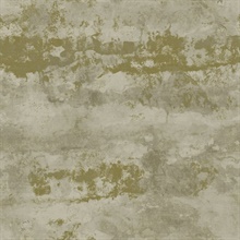 Beige & Gold Shimmering Weathered Stucco Wallpaper