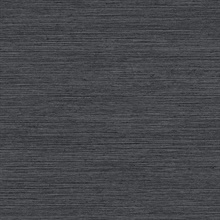 Black & Silver Shining Sisal Faux Grasscloth Wallpaper