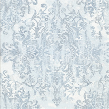 Shirley Slate Distressed Damask Wallpaper