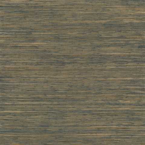 Shuang Teal Handmade Grasscloth Wallpaper