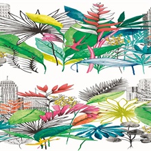 Sierra Multicolor Urban Tropic Wallpaper