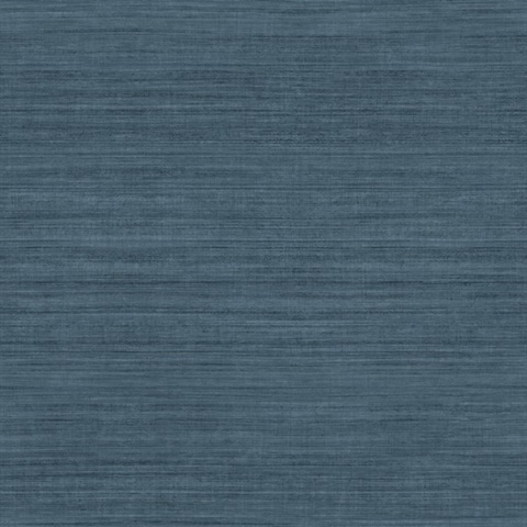 Silk Essence Indigo Faux Fabric Wallpaper