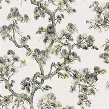 Silk Street Gray Mist Natural Grasscloth Wallpaper