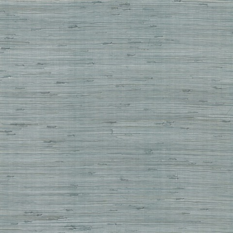 Silver & Aqua Metallic Jute Texture Wallpaper
