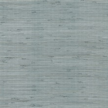 Silver & Aqua Metallic Jute Texture Wallpaper